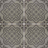 Odyssey Pentillie Dark Grey on Grey, pattern repeat