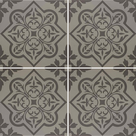 Odyssey Pentillie Dark Grey on Grey, pattern repeat