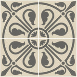 Odyssey Phoenician Denim on Dover White Tiles, pattern repeat