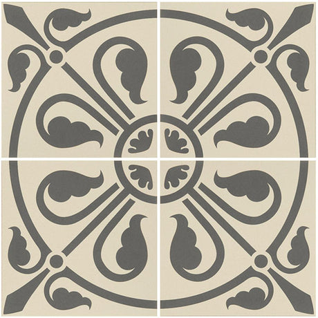 Odyssey Phoenician Denim on Dover White Tiles, pattern repeat