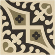 Odyssey Romanesque Dublin and Black on White Tile