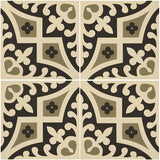 Odyssey Romanesque Dublin and Black on White Tiles, pattern repeat