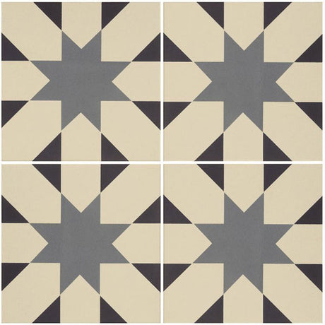 Odyssey Seville Light Blue & Dark Blue on Dover White Tiles, pattern repeat