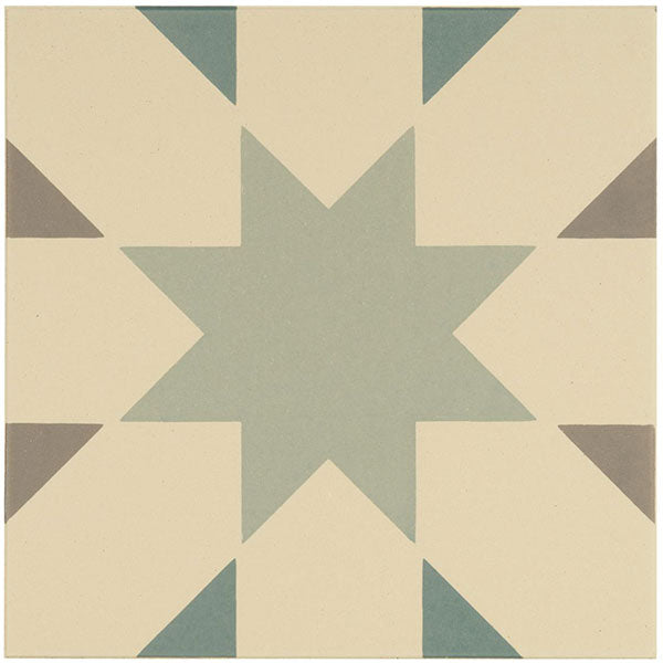 Odyssey Seville Light Grey, Light Jade and Dark Jade on White Tile
