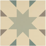 Odyssey Seville Light Grey, Light Jade and Dark Jade on White Tile