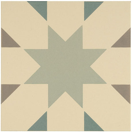 Odyssey Seville Light Grey, Light Jade and Dark Jade on White Tile