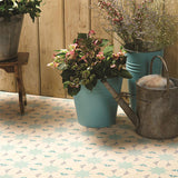 Odyssey Seville Light Grey, Light Jade and Dark Jade on White Tiles