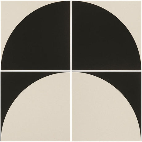 Odyssey Tao 2 Black on Dover White Tiles x 2, Tao 1 Black on Dover White Tiles x 2