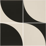 Odyssey Tao 1 Black on Dover White x 2 Tiles, Tao 2 Black on Dover White x 2 Tiles