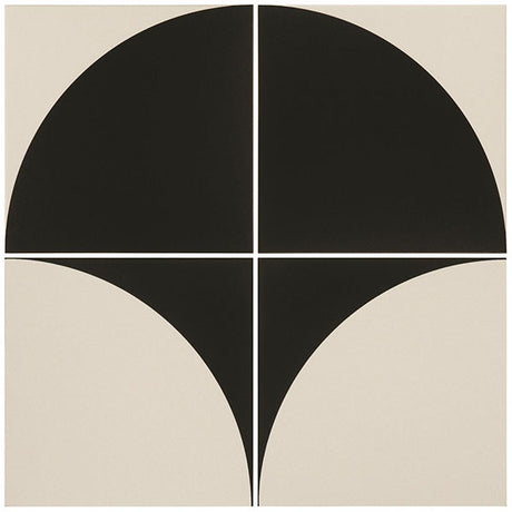 Odyssey Tao 2 Black on Dover White Tiles x 2, Tao 1 Black on Dover White Tiles x 2