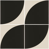 Odyssey Tao 1 Black on Dover White x 4 Tiles