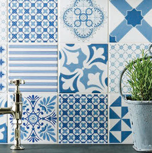 Odyssey Tapestry Blue Collection - 12 tile set