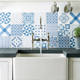 Blue Tapestry Collection, 12 Tile Set 