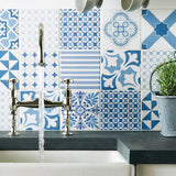Blue Tapestry collection, 12 tile set