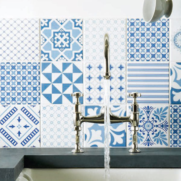 Blue Tapestry Collection, 12 Tile Set