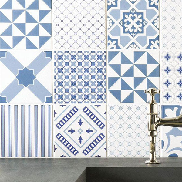 Blue Tapestry Collection, 12 Tile Set