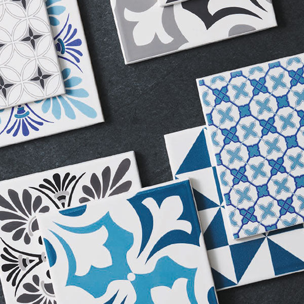 Blue Tapestry Collection, 12 Tile Set