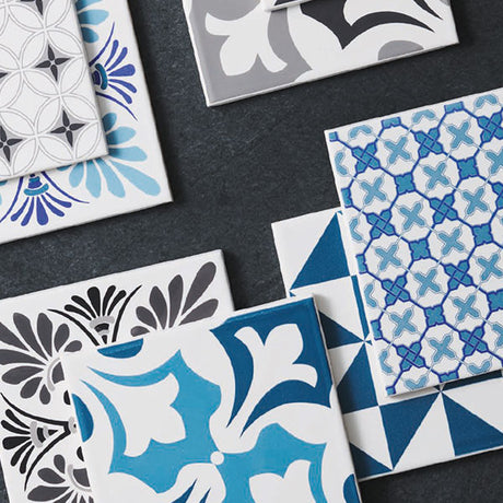 Blue Tapestry Collection, 12 Tile Set