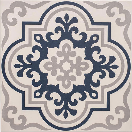 Odyssey Vogue Dark Blue/Light Grey on Chalk Tile