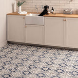 Odyssey Vogue Dark Blue/Light Grey on Chalk Tiles