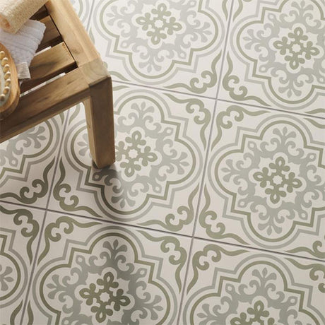 Odyssey Vogue Green on Chalk Tiles