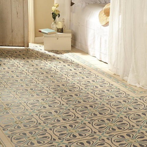 Odyssey Phoenician Dublin, Dark Blue and Dark Jade on White setting