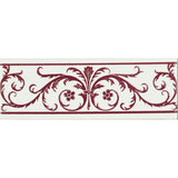 Original Style Acanthus Burgundy Border Tile