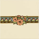 Original Style Alphonse Mucha Evening Reverie Border Tile