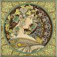 Original Style Alphonse Mucha Ivy Decor Tile