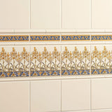 Original Style Alphonse Mucha Orchid Quarter Tile