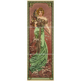 Original Style Alphonse Mucha Spring LH 3-tile Set
