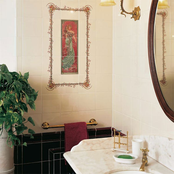 Original Style Alphonse Mucha Spring LH 3-tile Set