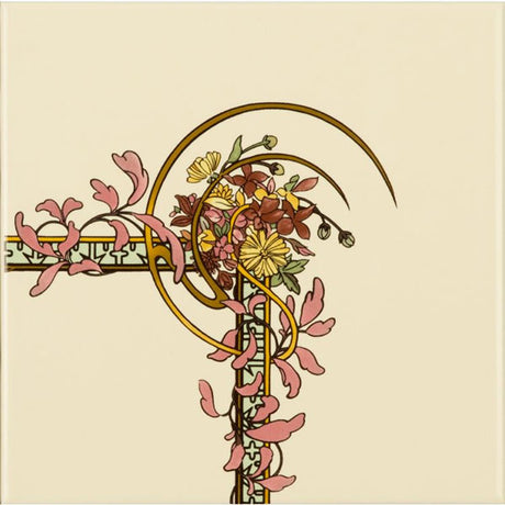 Original Style Alphonse Mucha Spring RH Corner Tile
