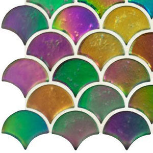 Original Style Aqua Scale Clear Mosaic (detail)