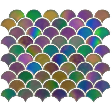 Original Style Aqua Scale Frosted Mosaic 25.6 x 29.6cm
