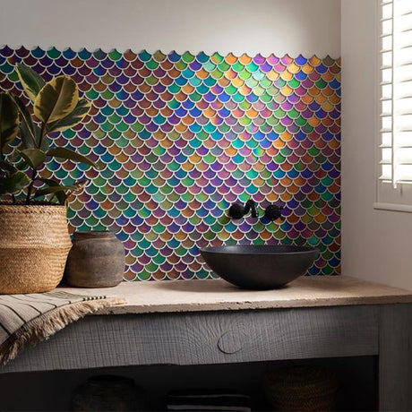 Original Style Aqua Scale Frosted Mosaics
