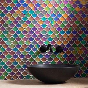 Original Style Aqua Scale Frosted Mosaics