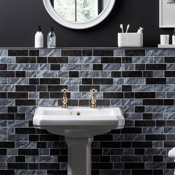 Original Style Bianco Marble Brickbond Mosaics
