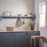 Original Style Arts & Crafts Flora Blue Tiles