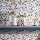 Original Style Arts & Crafts Flora Blue Tiles