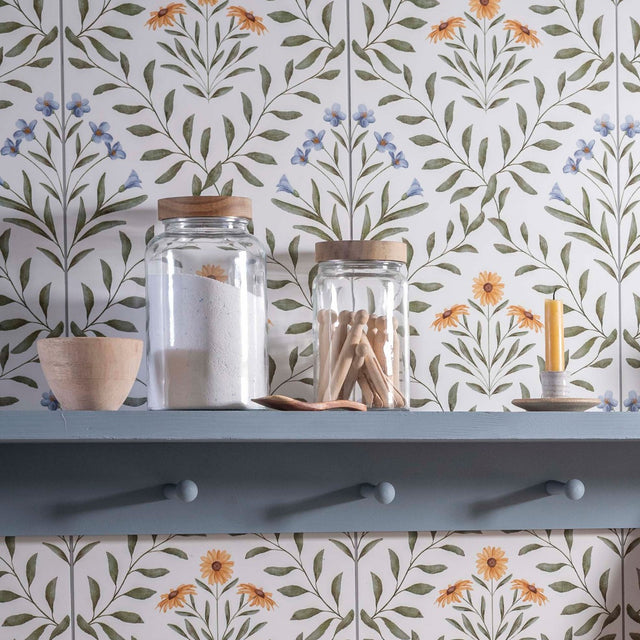 Original Style Arts & Crafts Flora Blue Tiles