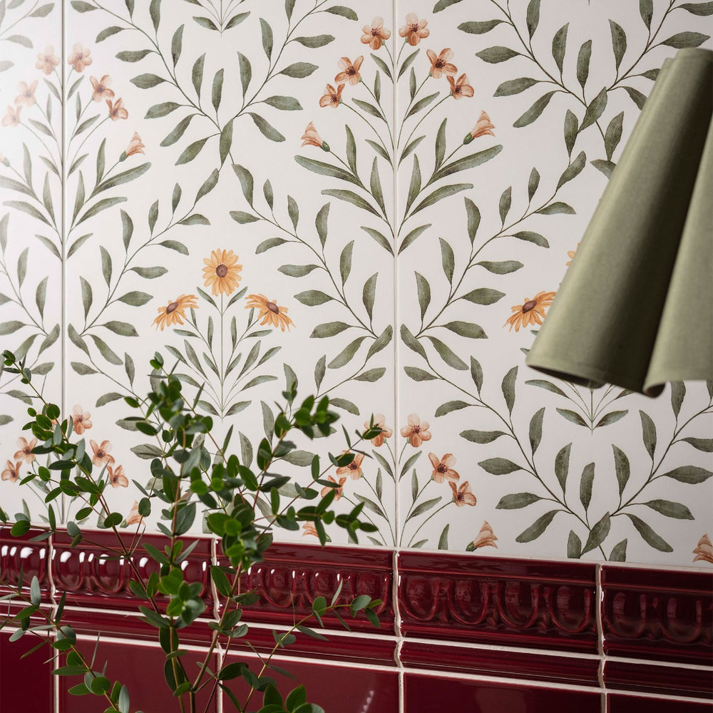 Original Style Arts & Crafts Flora Pink Tiles