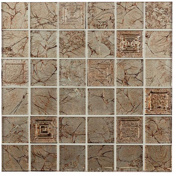 Original Style Autumn Leaf Gold Pattern Mosaic 29.8 x 29.8cm