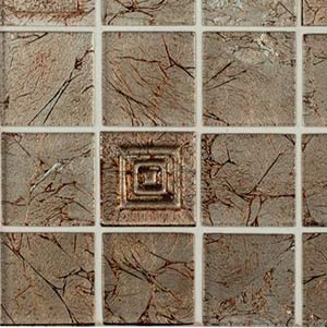 Original Style Autumn Leaf Gold Pattern Mosaic 29.8 x 29.8cm