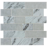 Original Style Bianco Marble Brickbond Mosaic 30 x 30cm
