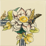 Original Style Birds & Butterfly Right Corner Tile