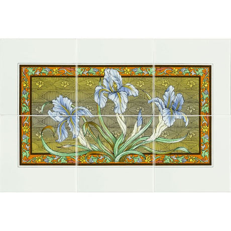 Original Style Blue Iris 6-tile Panel