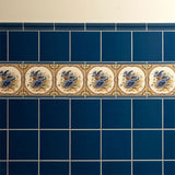 Original Style Blue Poppies Single Decor Tile