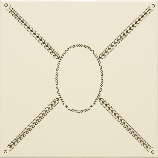 Original Style Cartouche Charcoal Grey on County White Tile