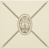 Original Style Cartouche With Egg Charcoal Grey on County White Tile
